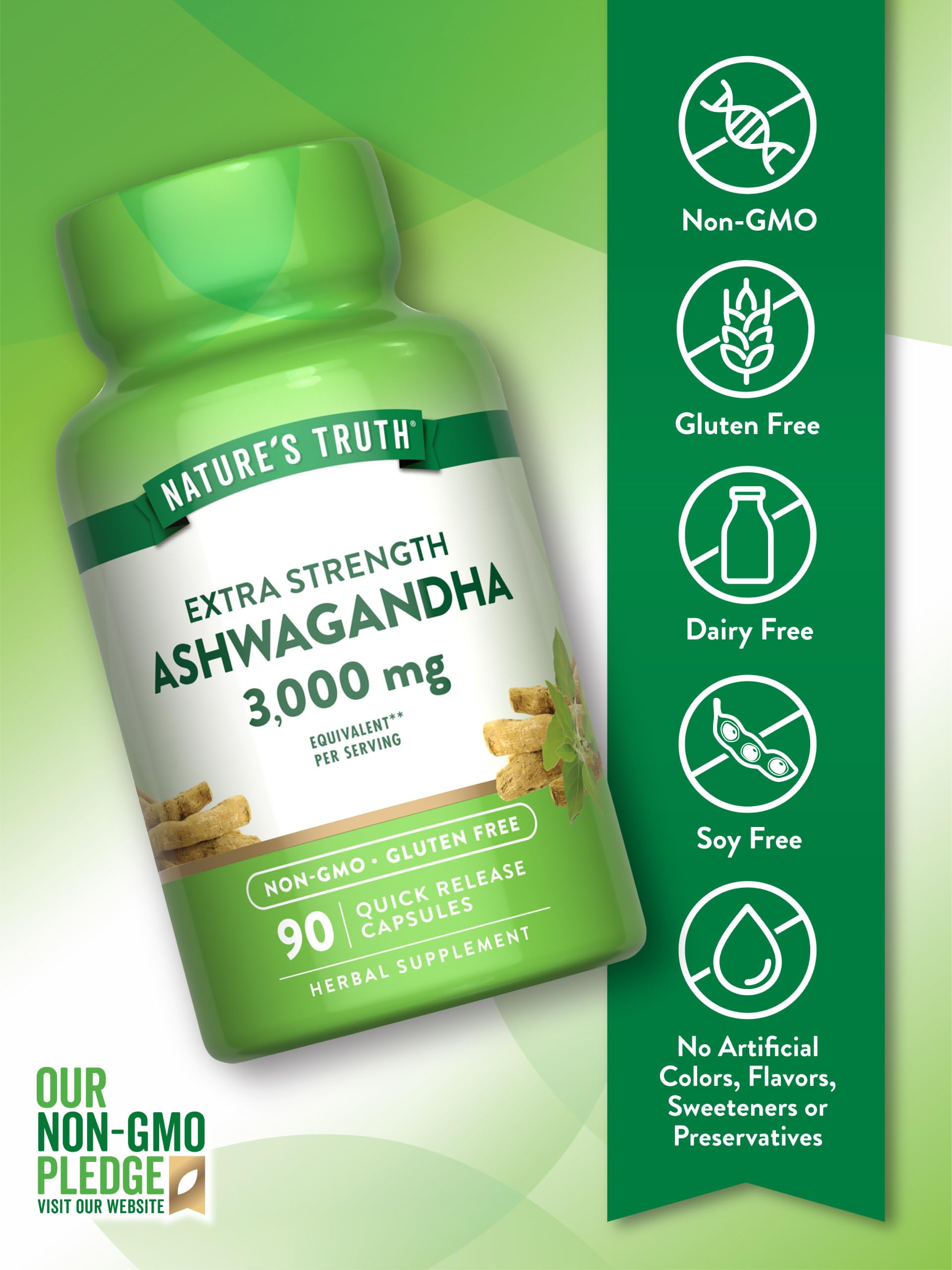 Extra-strength 3000mg Ashwagandha capsules