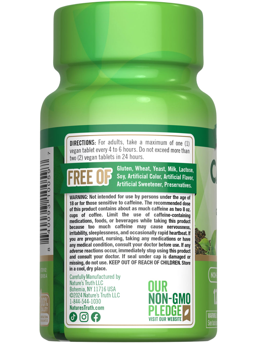 Lifestyle image of a person energized after taking caffeine pills