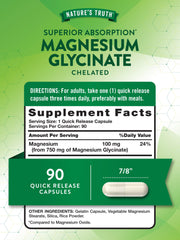 Close-up of magnesium glycinate capsules