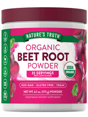 Front label of Nature's Truth Organic Beet Root Powder 6.1 oz