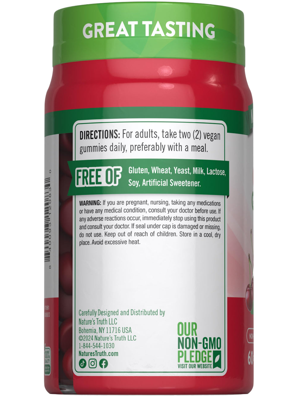 Nature's Truth Tart Cherry Gummies packaging and branding
