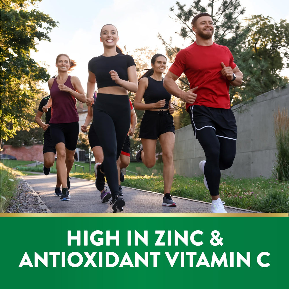 Zinc 50mg and Vitamin C softgels information on bottle