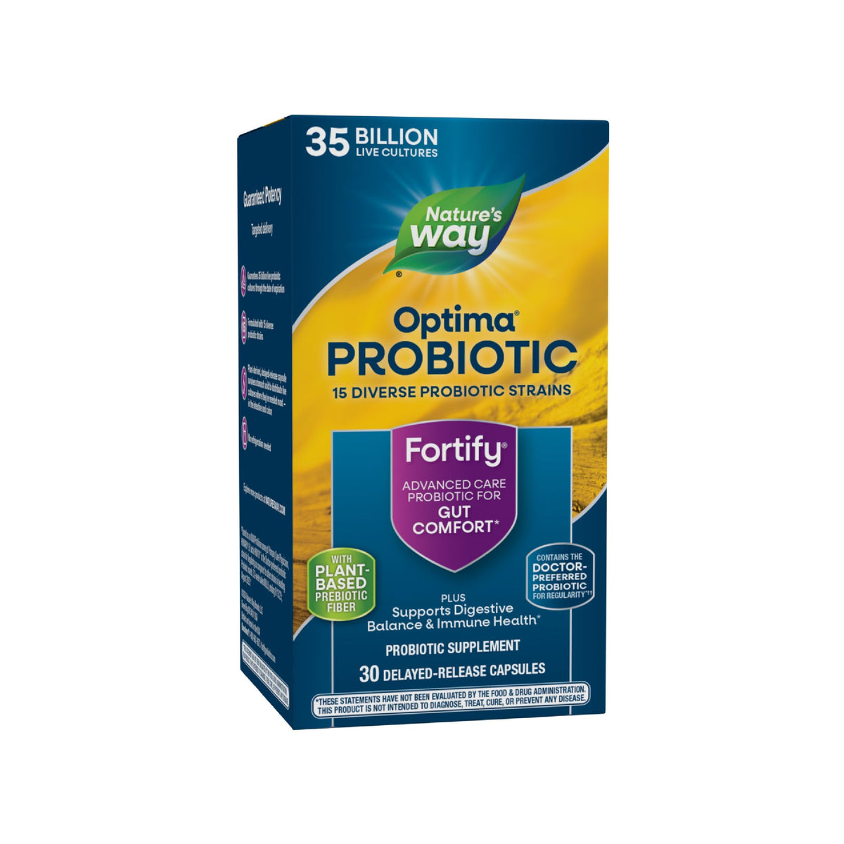 Nature's Way Fortify Optima Probiotic for Adults 50+ bottle with 30 capsules