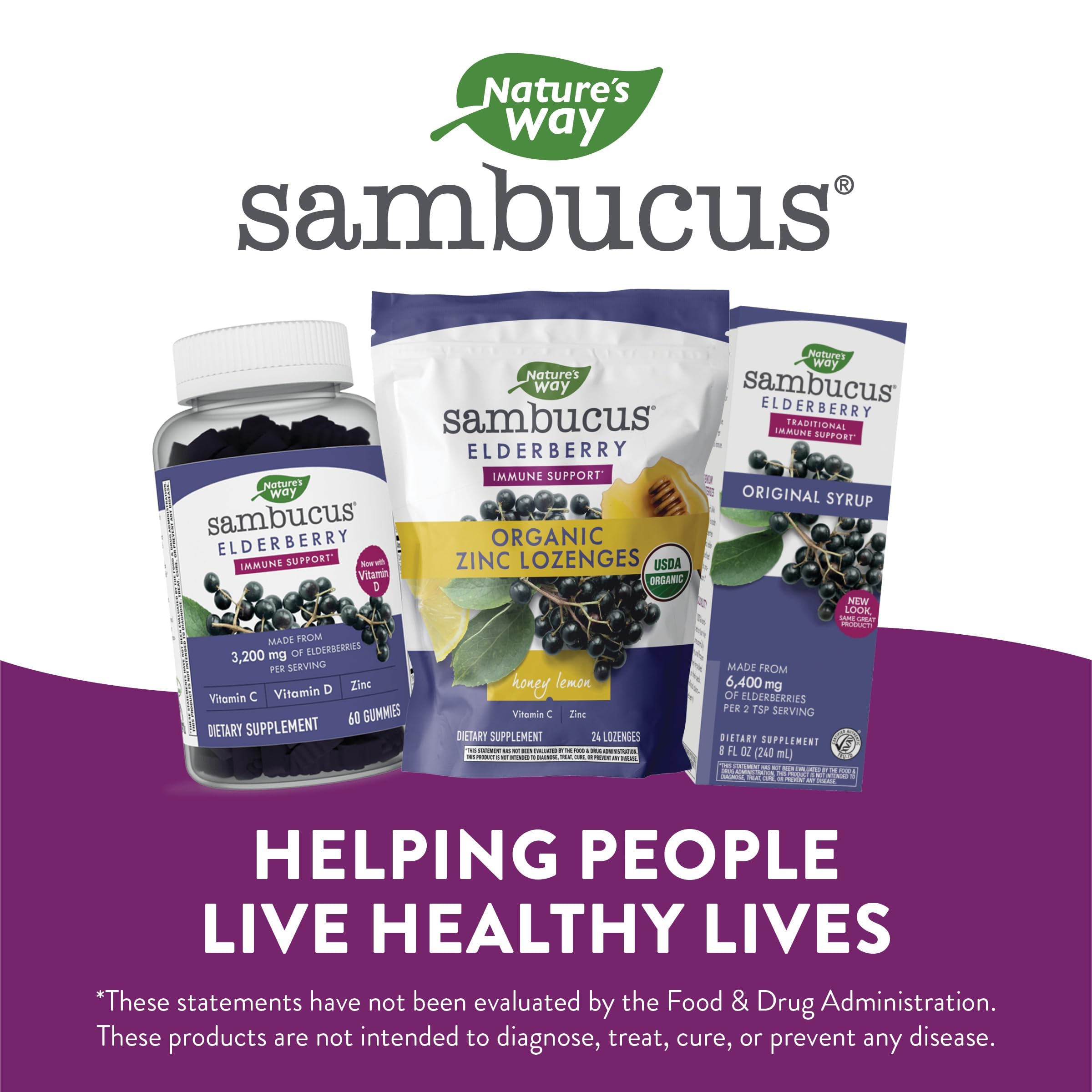 USDA Organic seal on Nature's Way Sambucus labeling