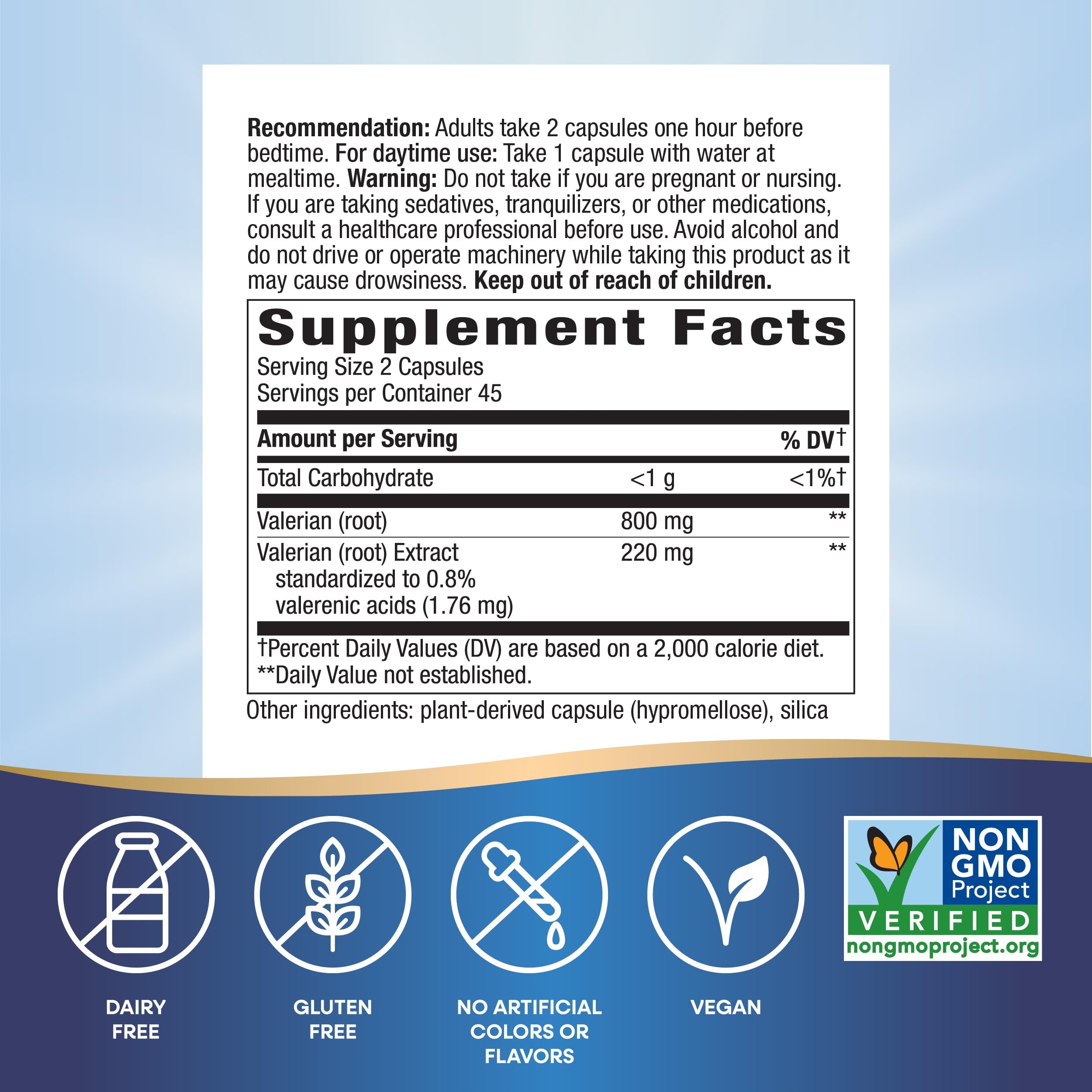 Valerian root extract ingredients