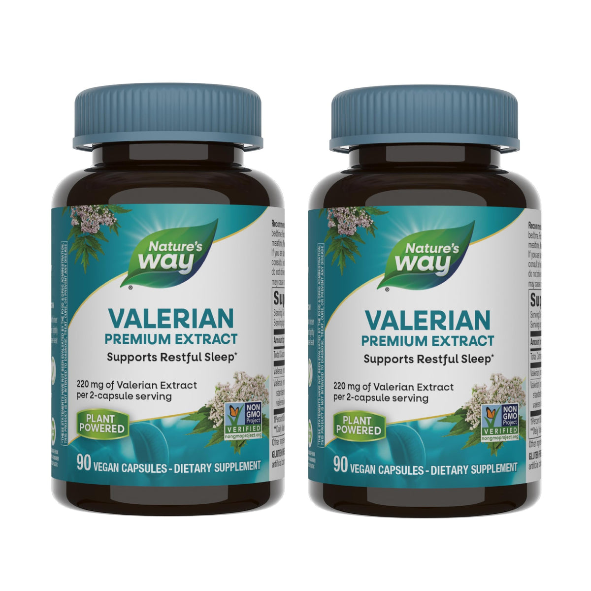 Nature's Way Valerian Premium Extract bottle label