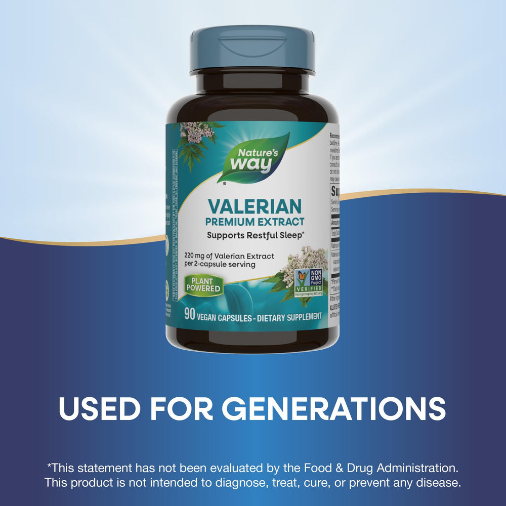 Graphic indicating sleep support with valerian