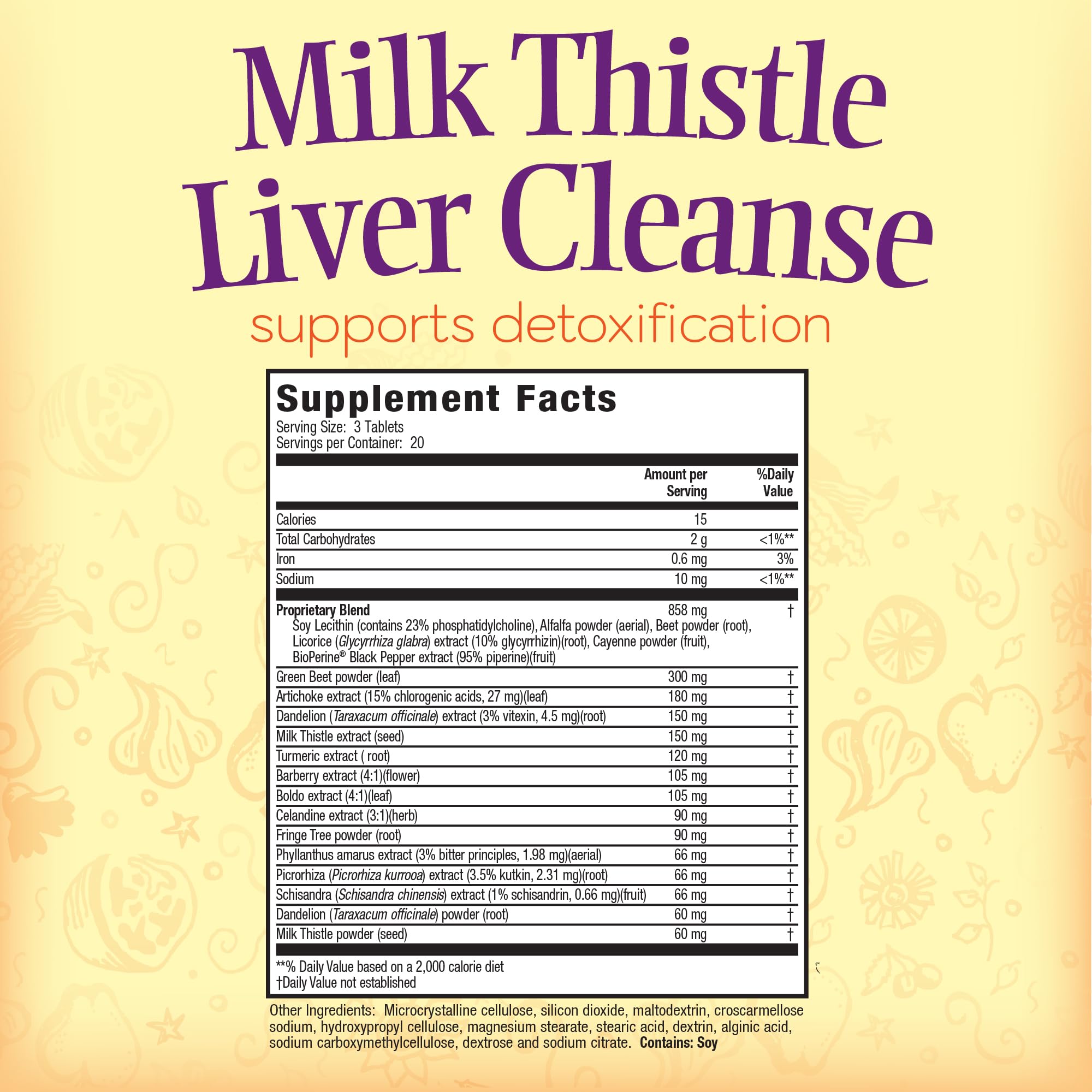Back view of Nature's Secret Milk Thistle Liver Cleanse Pack (Pack of 2)