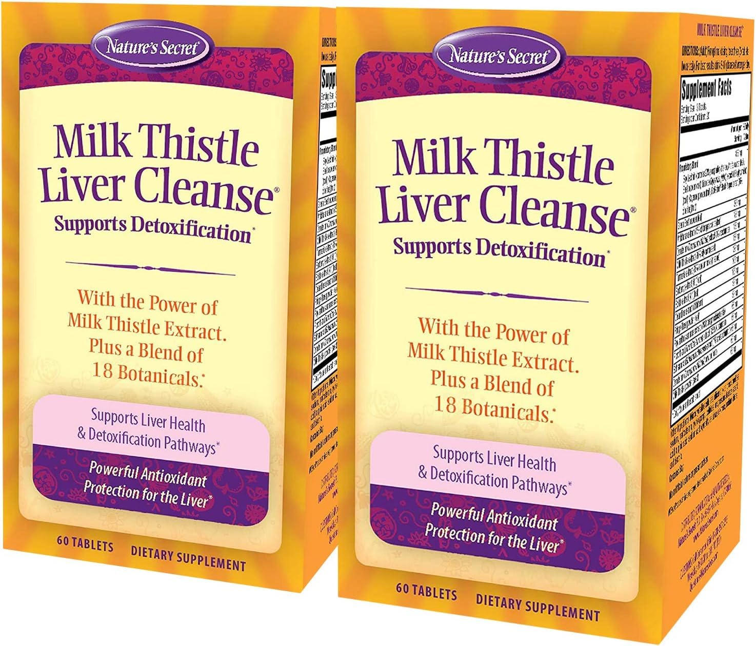 Front view of Nature's Secret Milk Thistle Liver Cleanse Pack (Pack of 2)