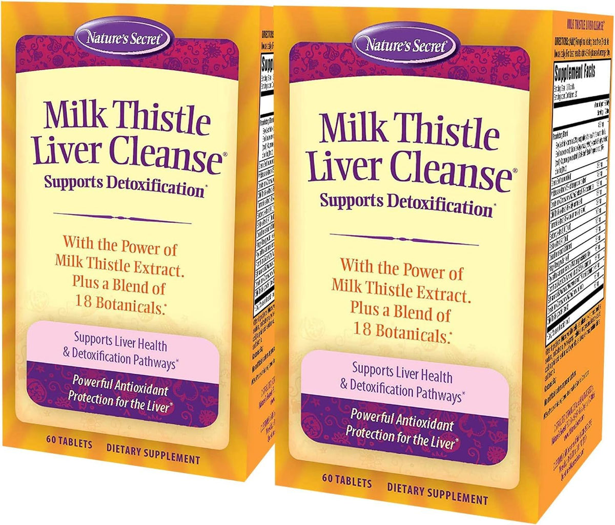Front view of Nature's Secret Milk Thistle Liver Cleanse Pack (Pack of 2)