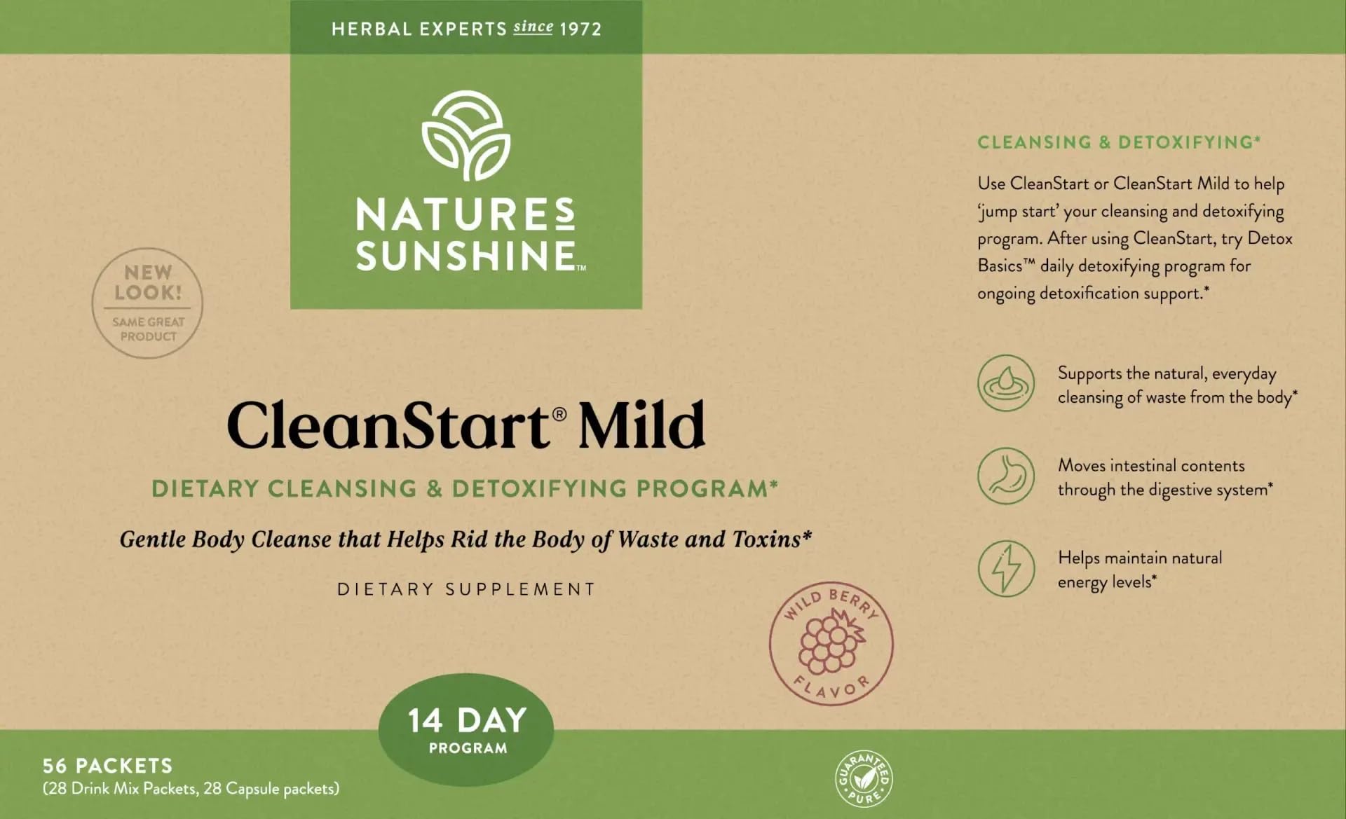 Nature's Sunshine CleanStart Mild in-store display suggests an easy everyday cleansing option.