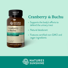 Close-up of cranberry and buchu concentrate ingredients