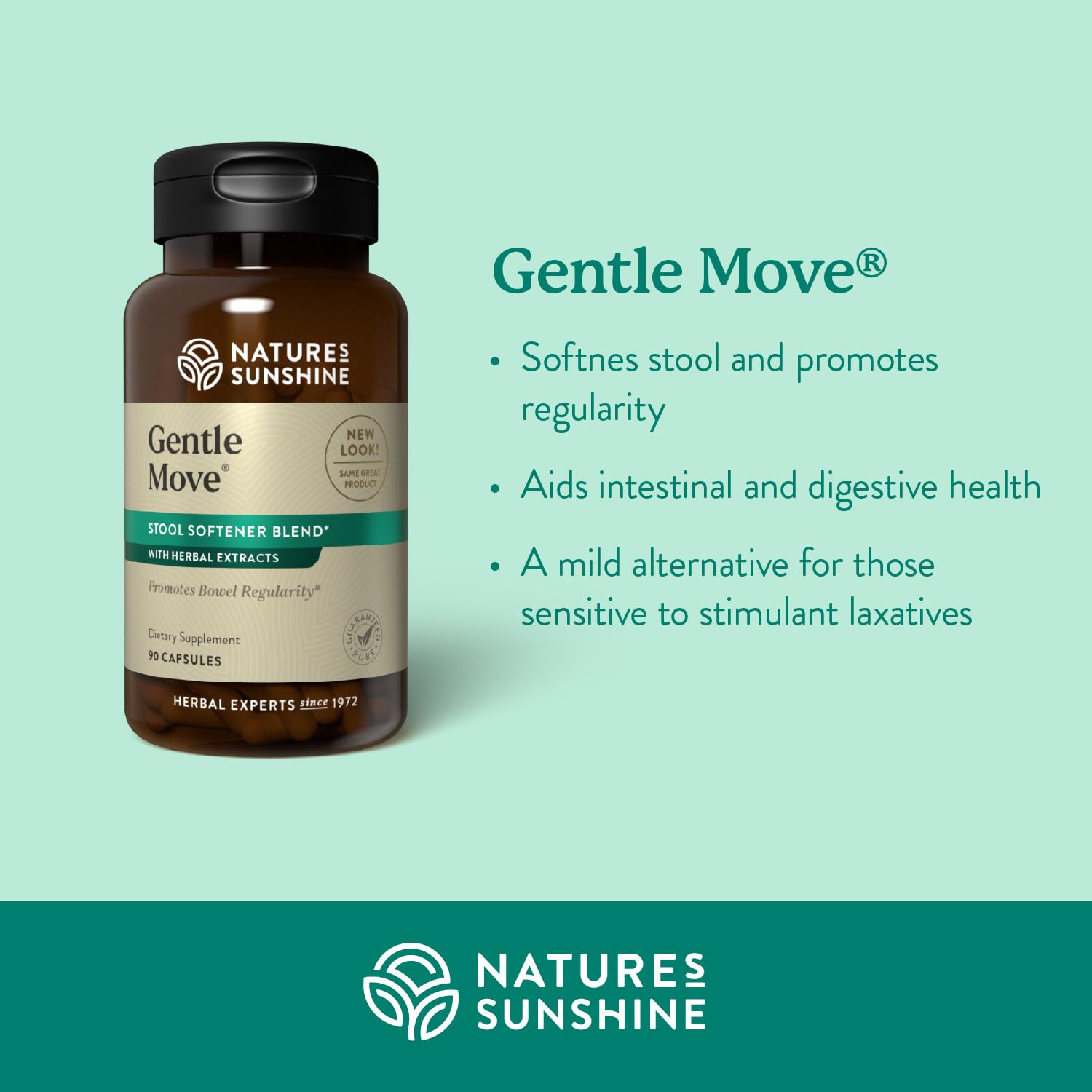 Gentle Move capsules arranged for display