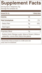 Nature's Sunshine Psyllium Hulls Combination 11 Oz label