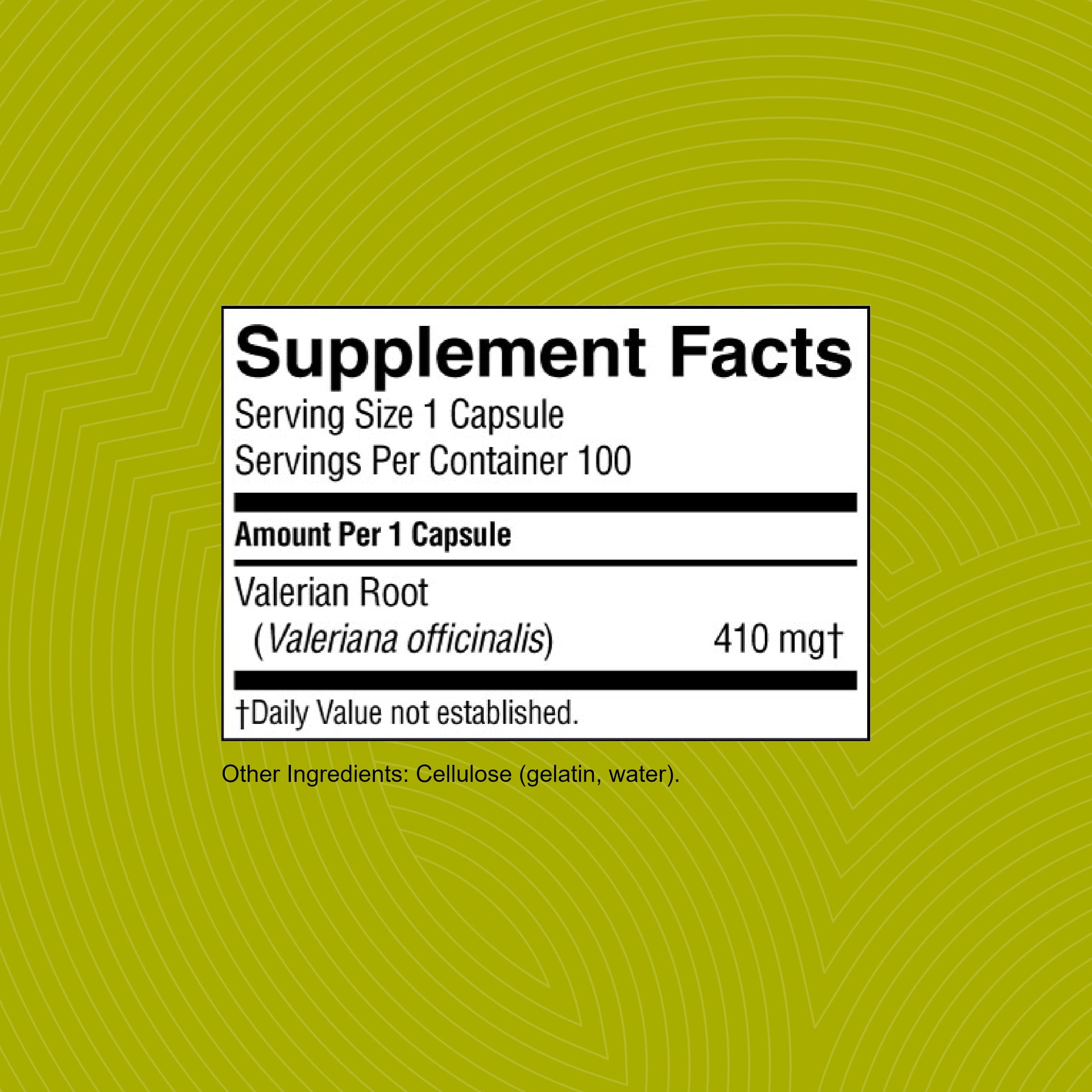 Herbal supplement illustration with calming imagery