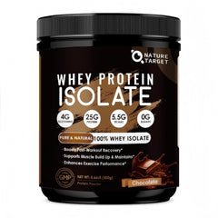 Nature Target packaging shows brand-forward label for premium protein.