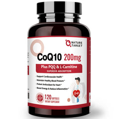 Nature Target CoQ10 200mg with PQQ and Omega-3s main product image