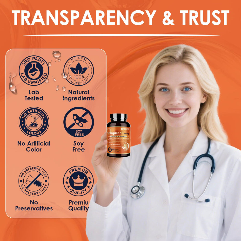 Nature Target CoQ10 softgels packaging viewed from angle