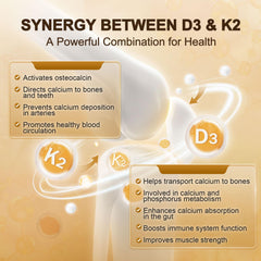 Heart health concept with Vitamin D3 K2