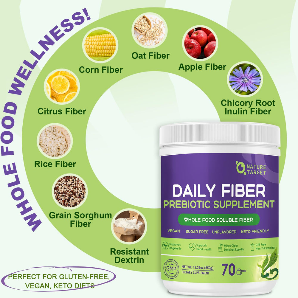 Soluble fiber powder dissolves easily without grit