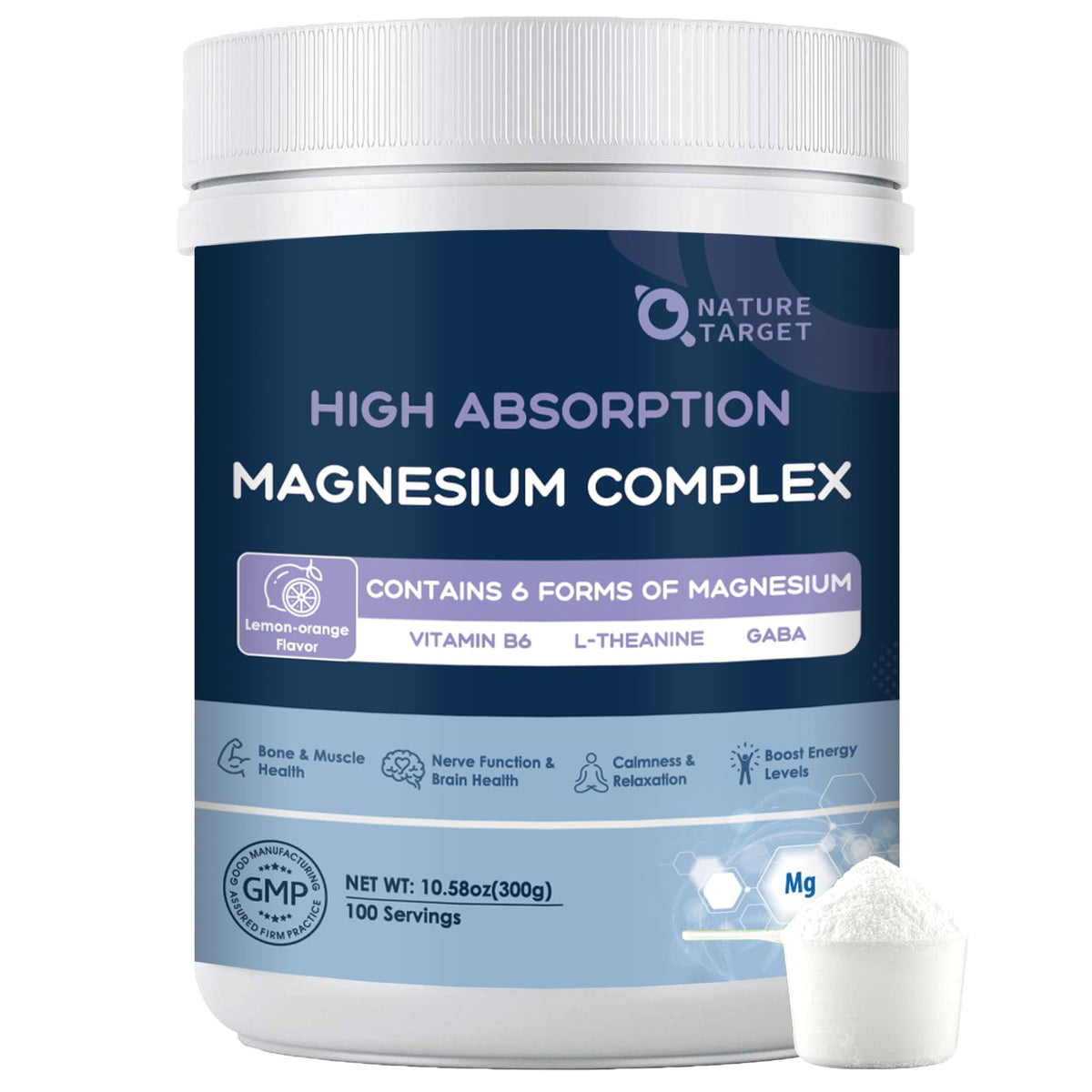 Bottle of Nature Target Magnesium Powder Complex