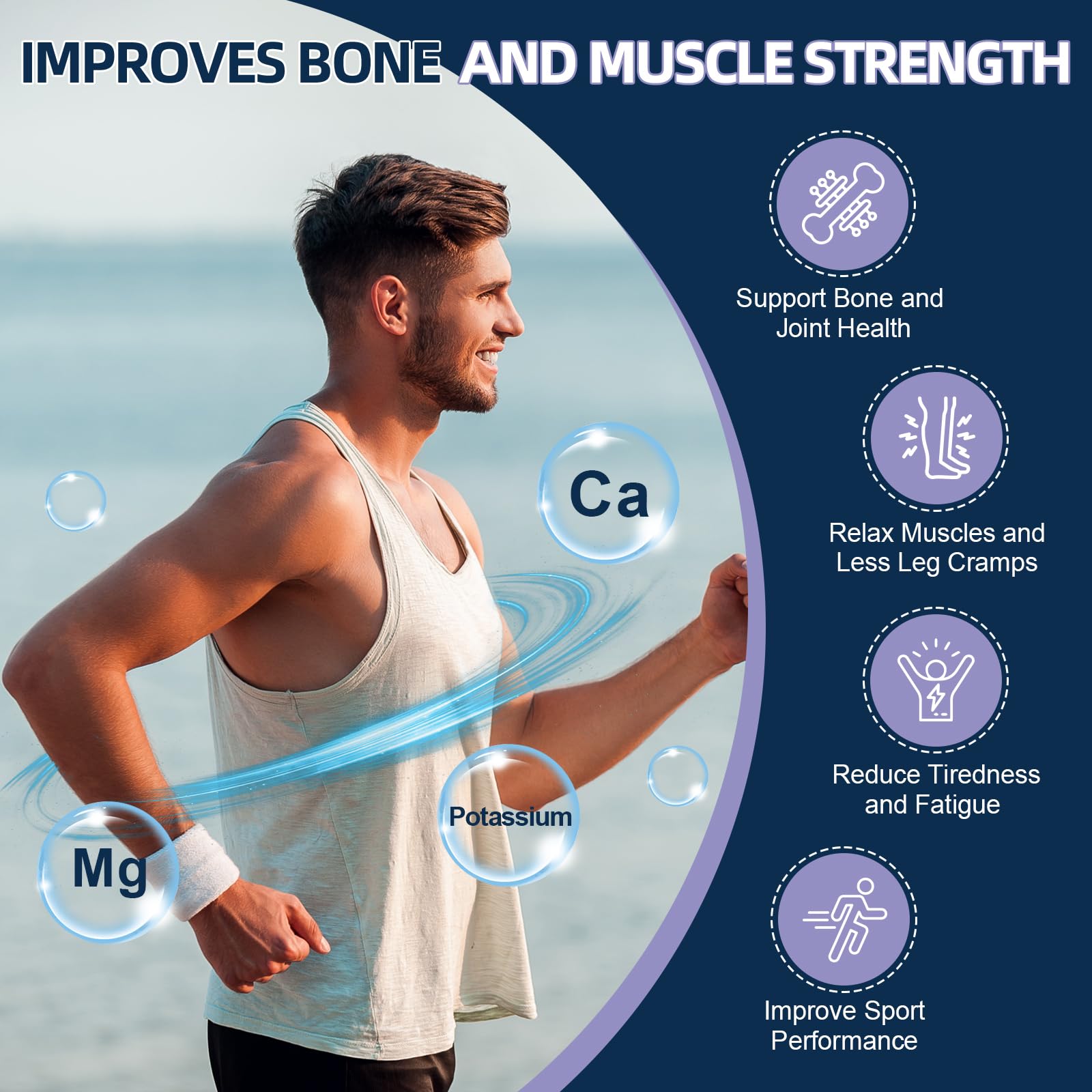 Product highlighting muscle calm and energy support