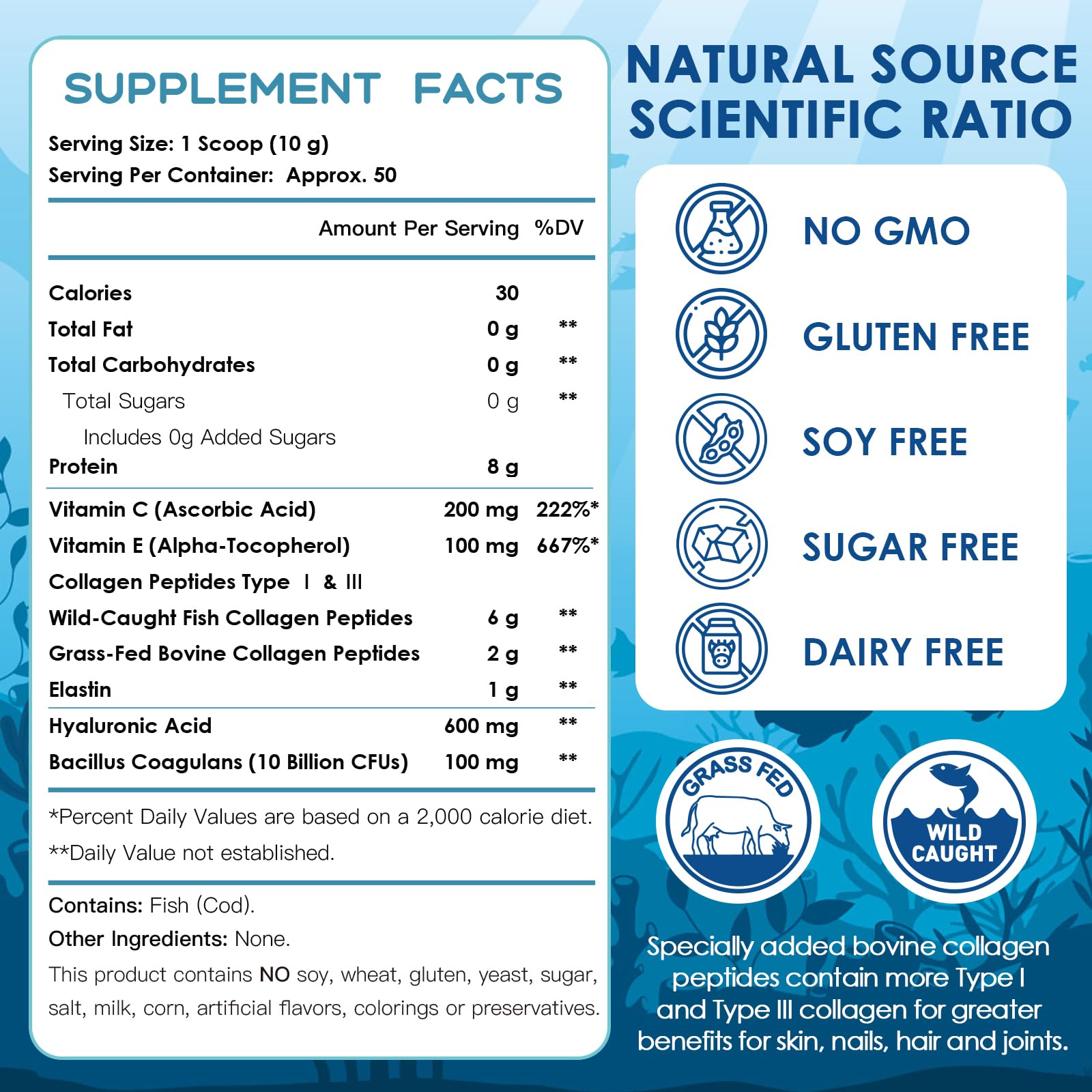 Ingredients focus: marine collagen peptides, hyaluronic acid and vitamin C