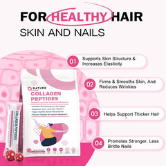 Serving size showing 11g packet of collagen powder