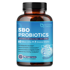 Nature Target Probiotics bottle with label showing 60 Billion CFU