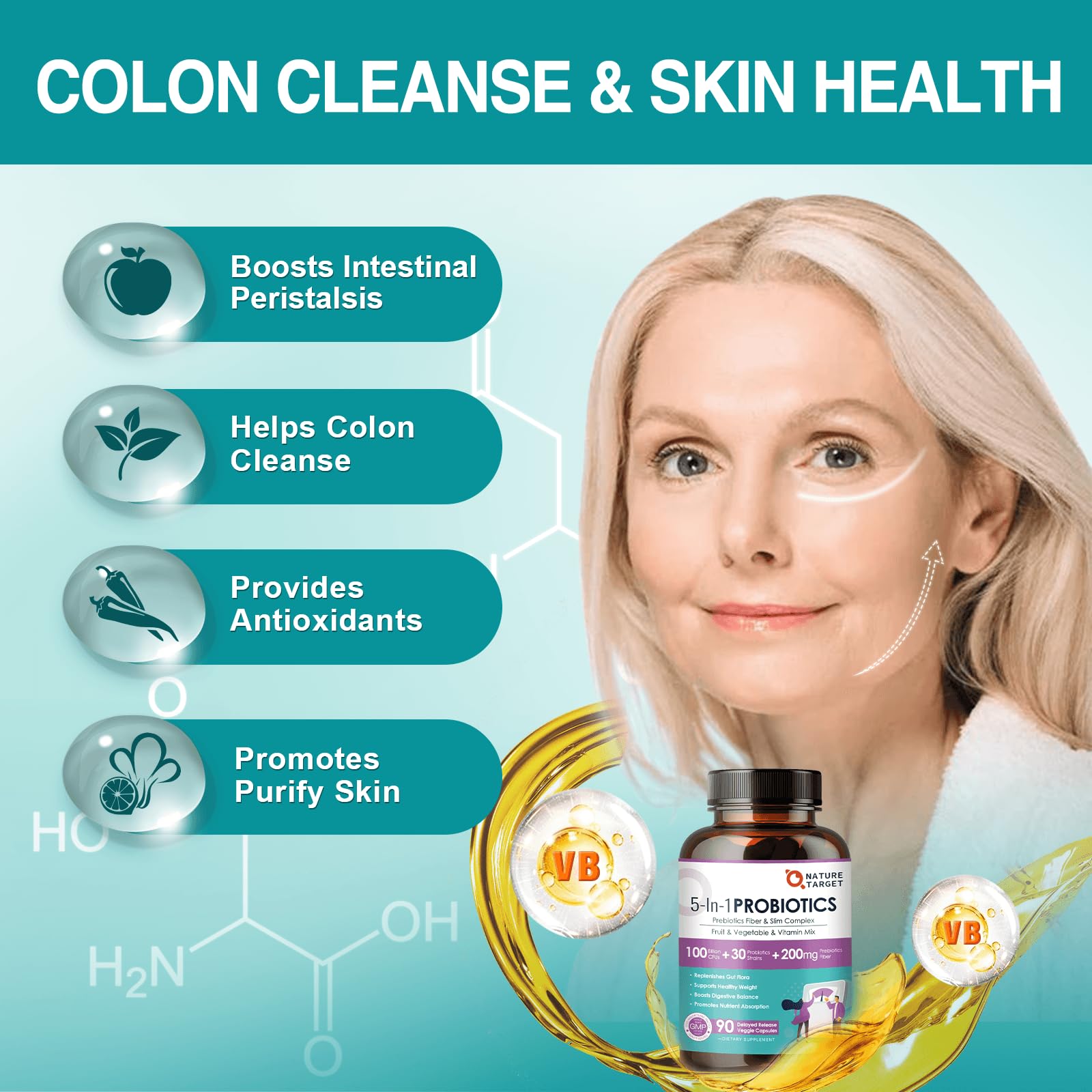 Fruit & vegetable complex with prebiotics