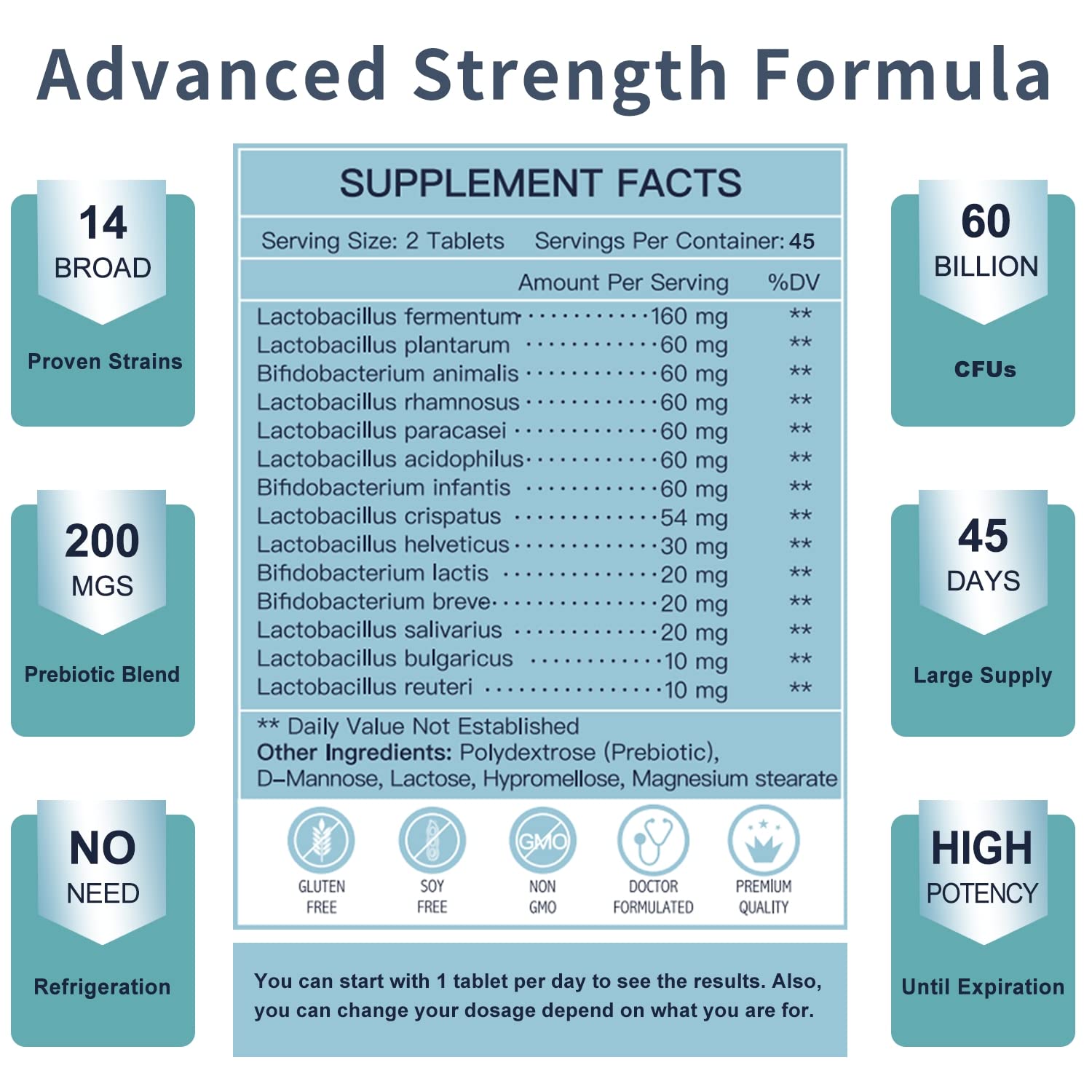 Front view of Nature Target Probiotics for Men bottle