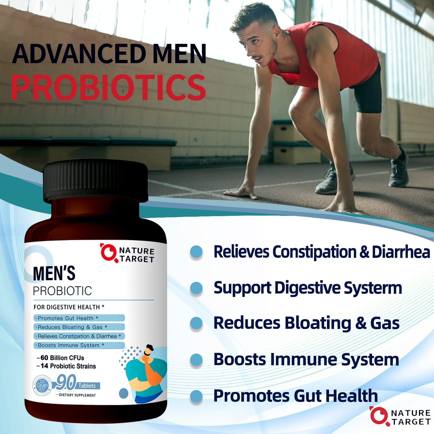 Product image of Nature Target Probiotics for Men on white background