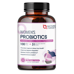 Bottle of Nature Target Probiotics for Women with 90 veggie capsules