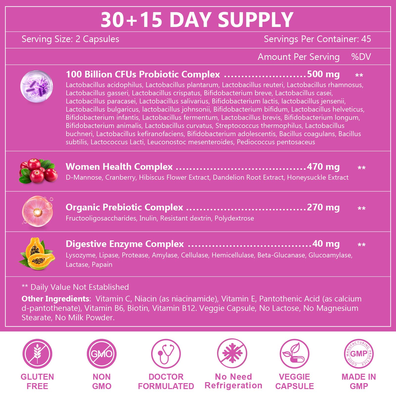 Enteric-coated, acid-resistant probiotic capsule