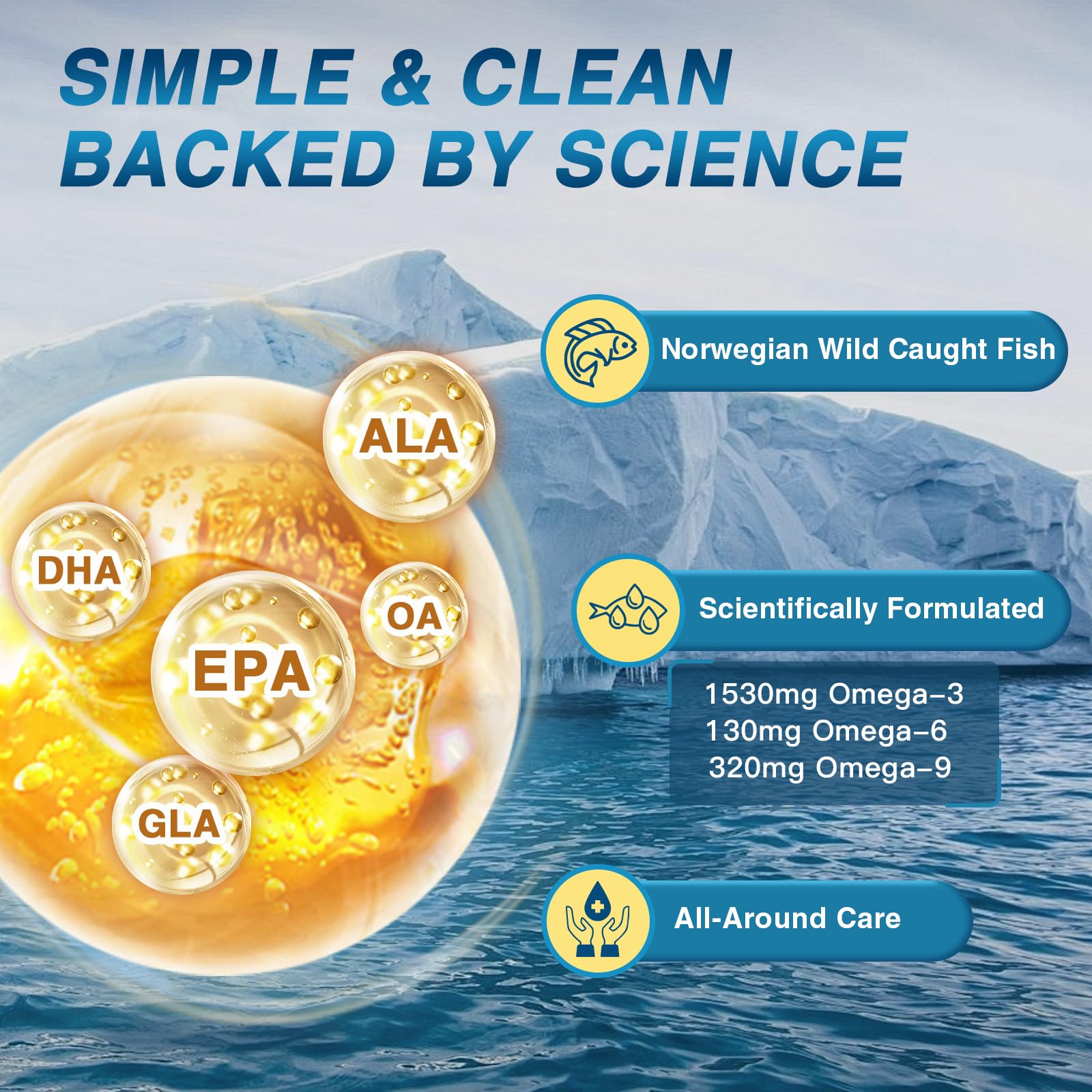 Sustainably sourced, eco-friendly fish oil concept