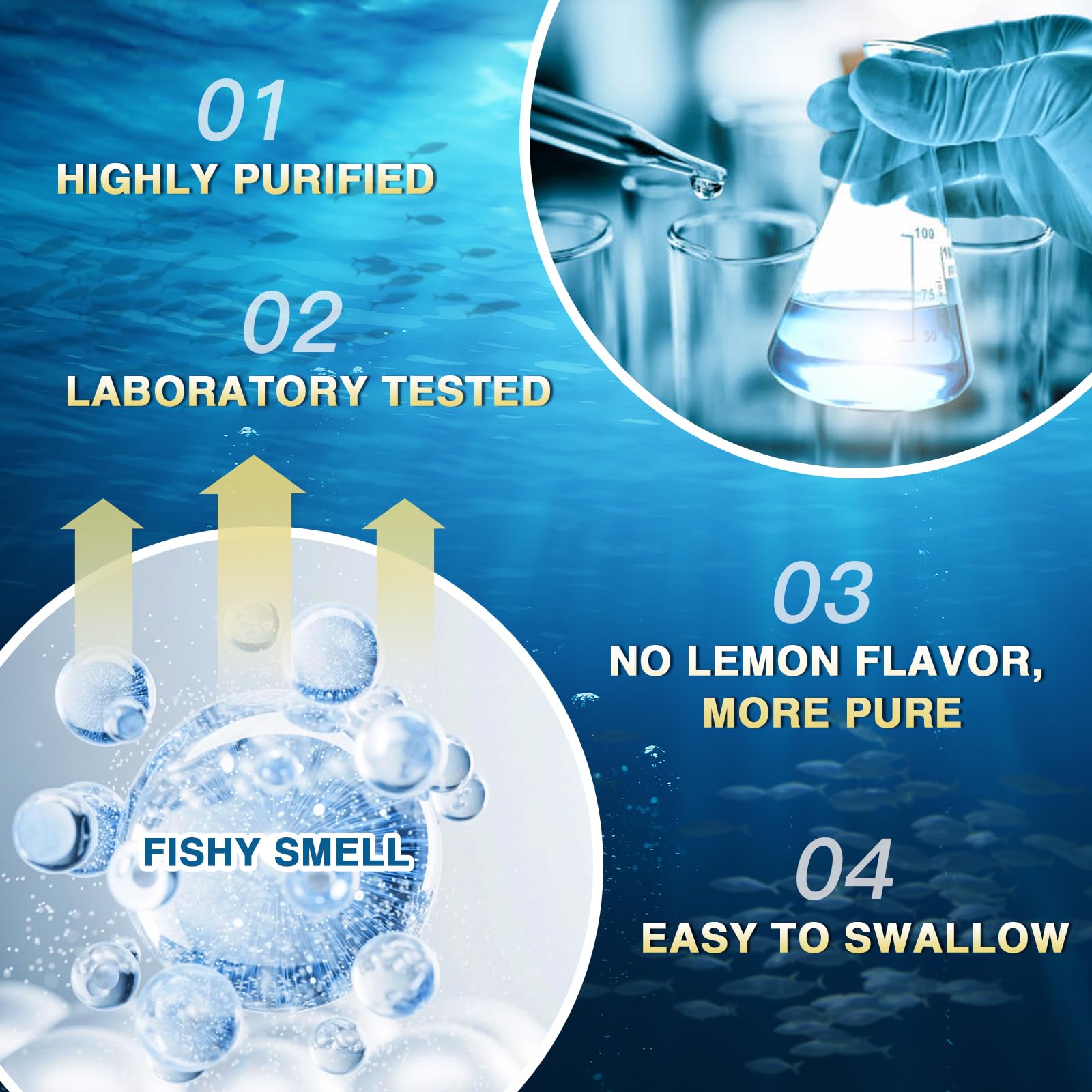 Vitamin D3 and Vitamin E components emphasis