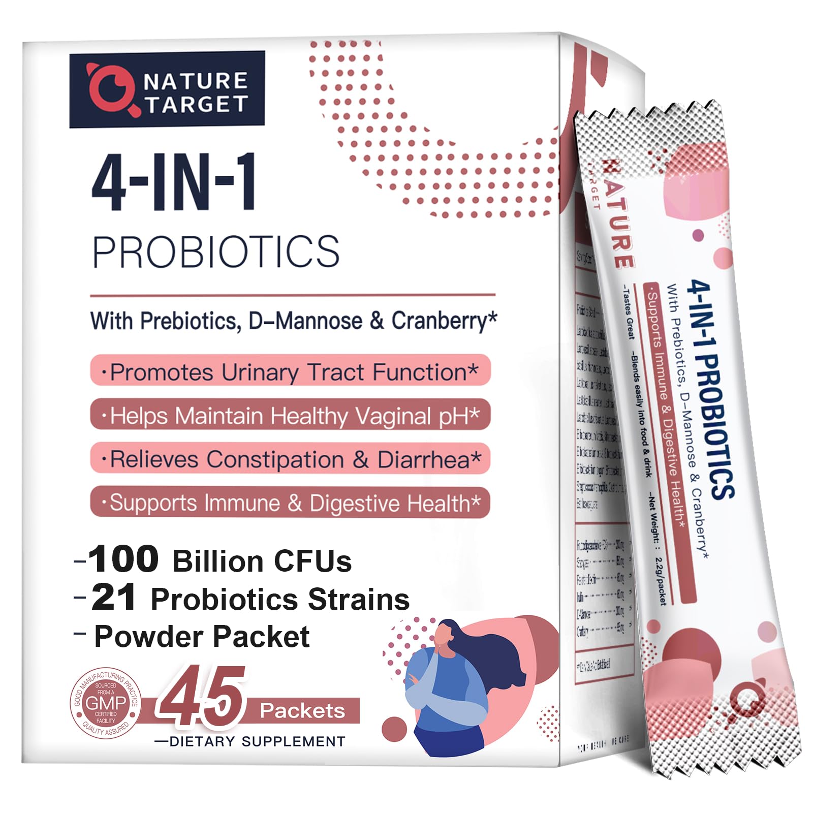 Nature Target Probiotics for Women bottle label