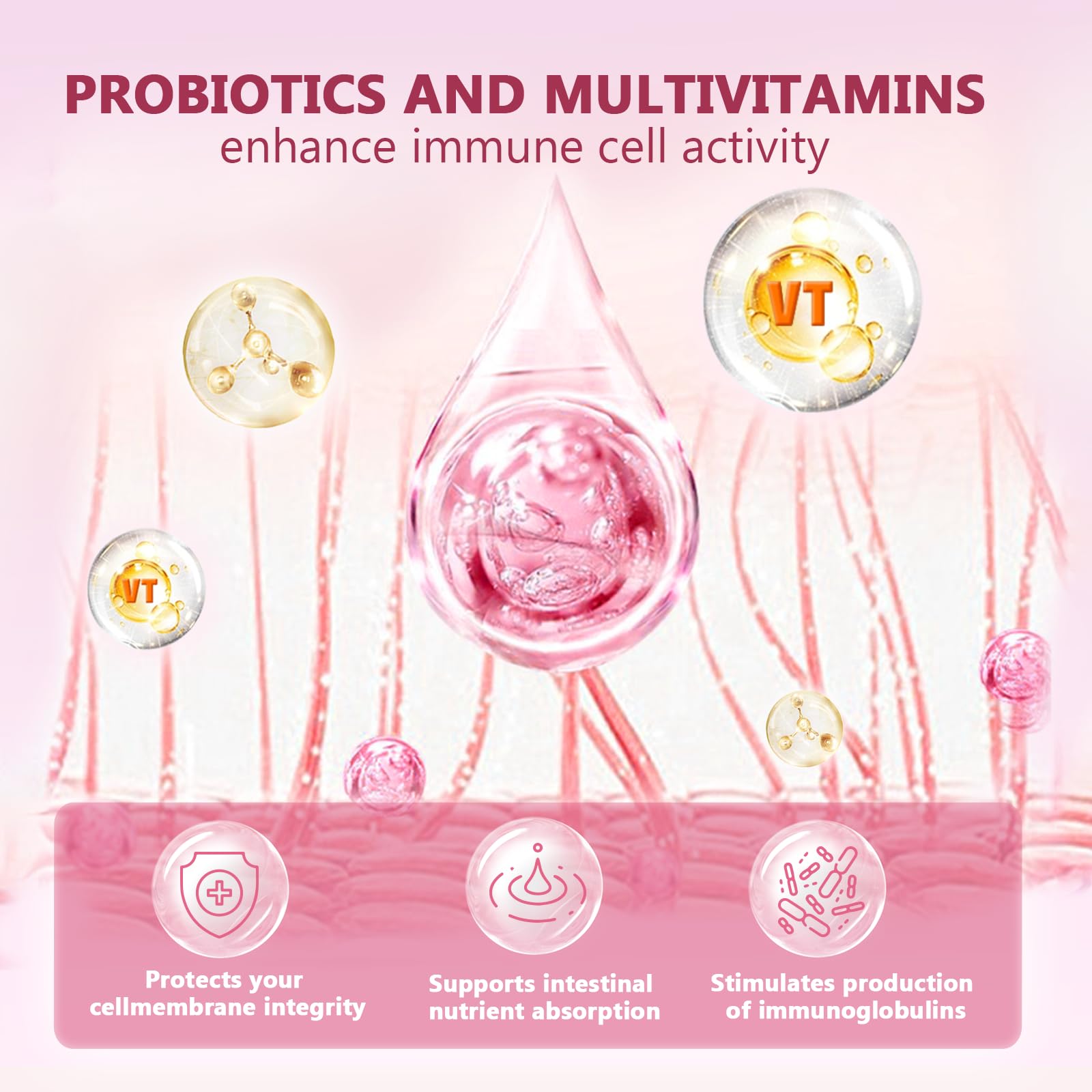 Lifestyle shot of a woman taking a probiotic chewable