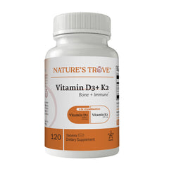 Nature's Trove Vitamin D3 5000 IU + K2 100 mcg bottle label