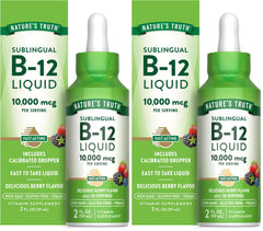 Two Nature's Truth B12 Sublingual Liquid Drops bottles (pack of 2)