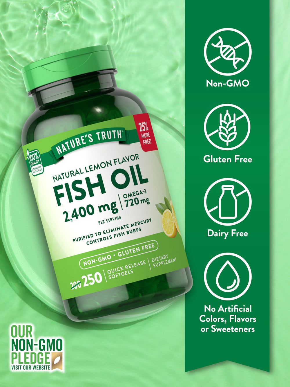 Packaging showing 720mg Omega-3 per serving on label