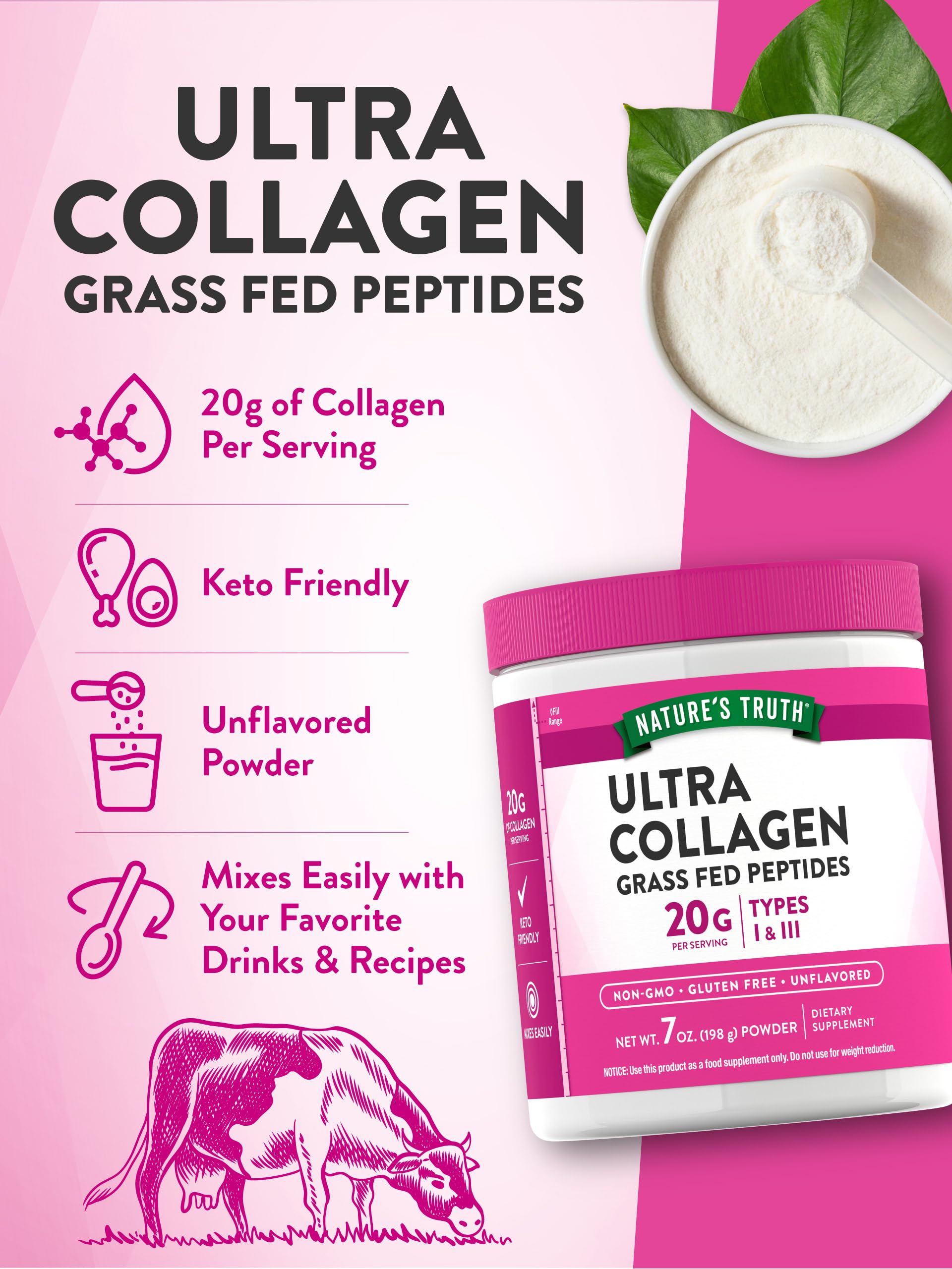 Collagen powder stirred into water, showing a clear unflavored beverage