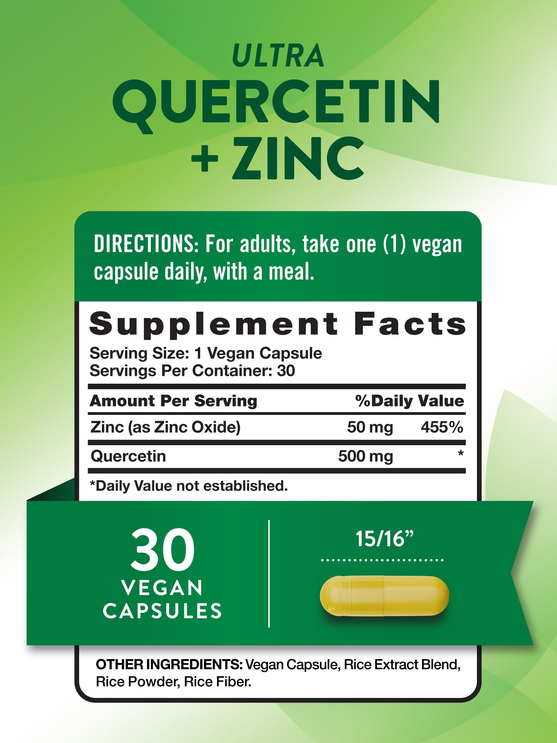 Vegan Quercetin with Zinc capsules product image