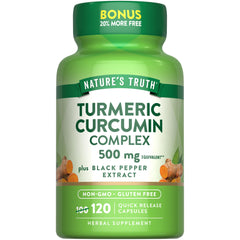 Nature's Truth Turmeric Curcumin 500mg bottle with 120 capsules