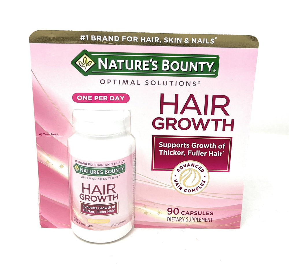 Nature's Bounty Hair Growth Supplement bottle front view