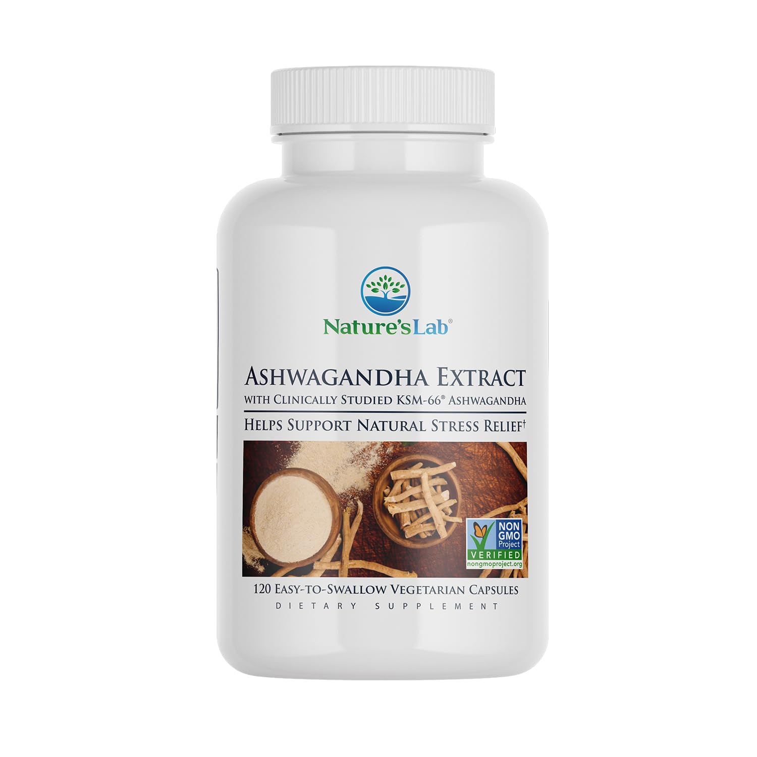 Nature's Lab Ashwagandha KSM-66 Extract bottle with label