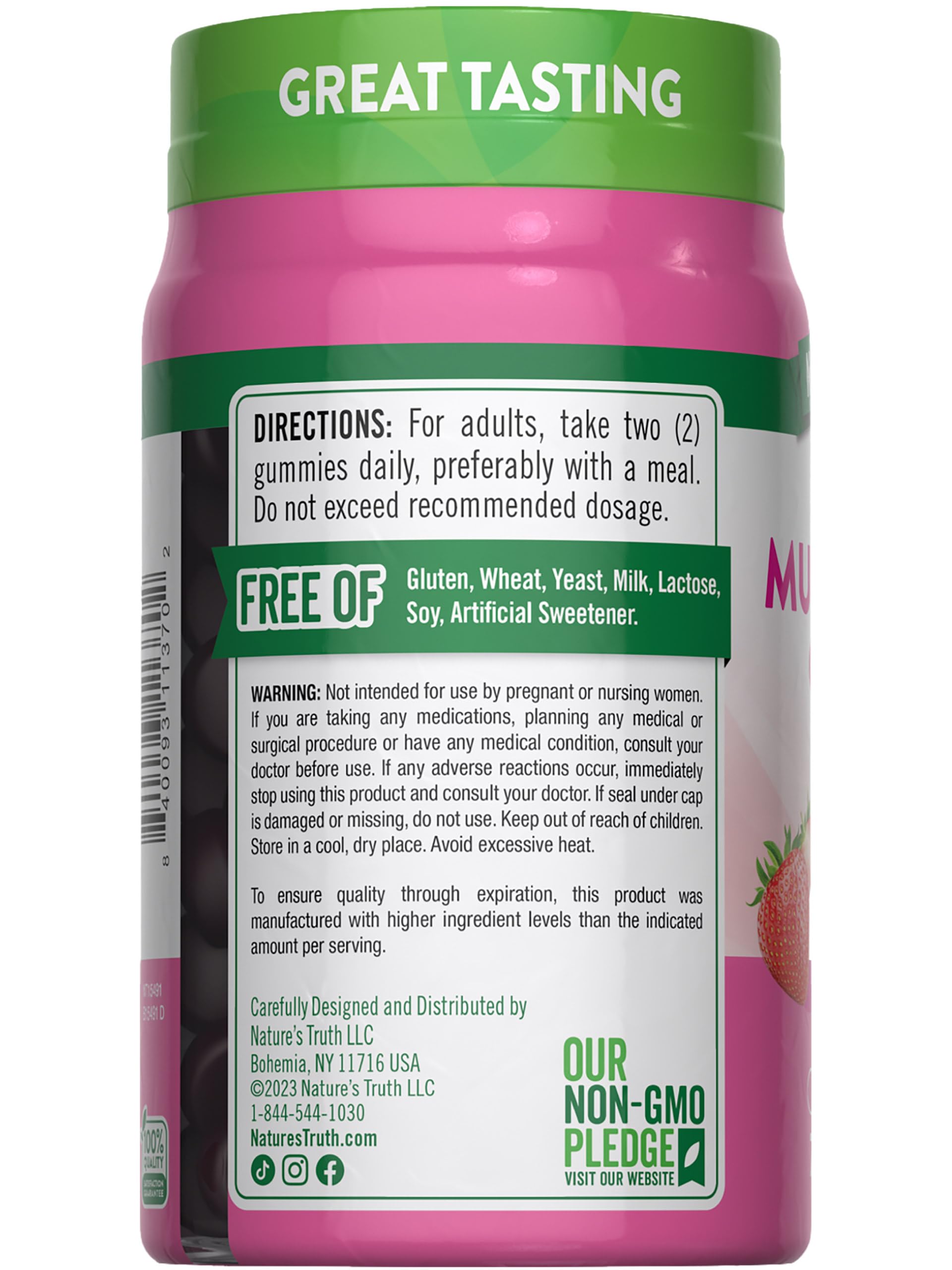 Overview view of Nature's Truth bottle and packaging