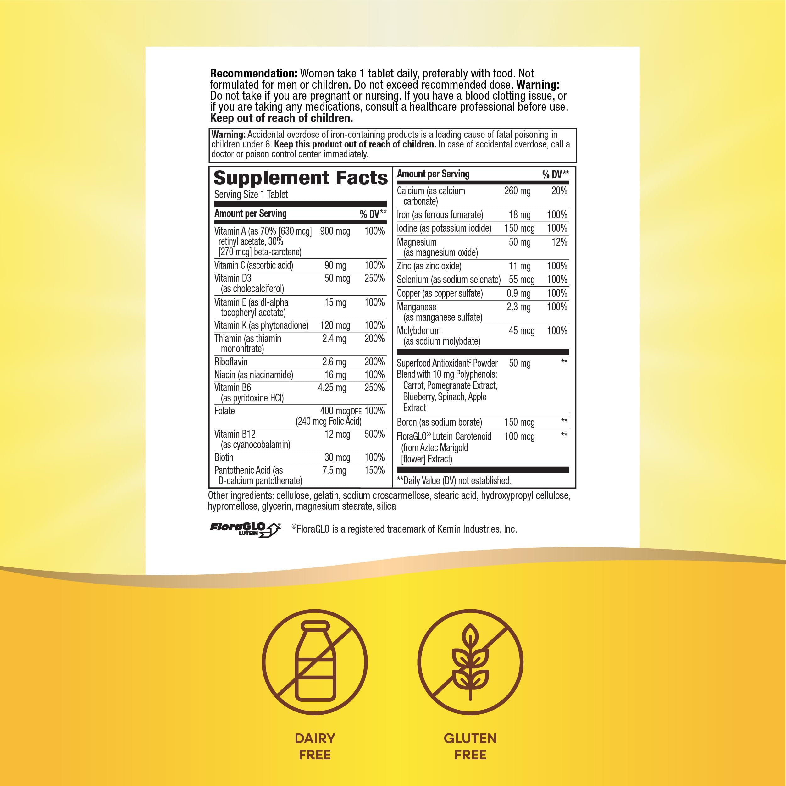Illustration of the Superfood antioxidants blend in Alive multivitamin