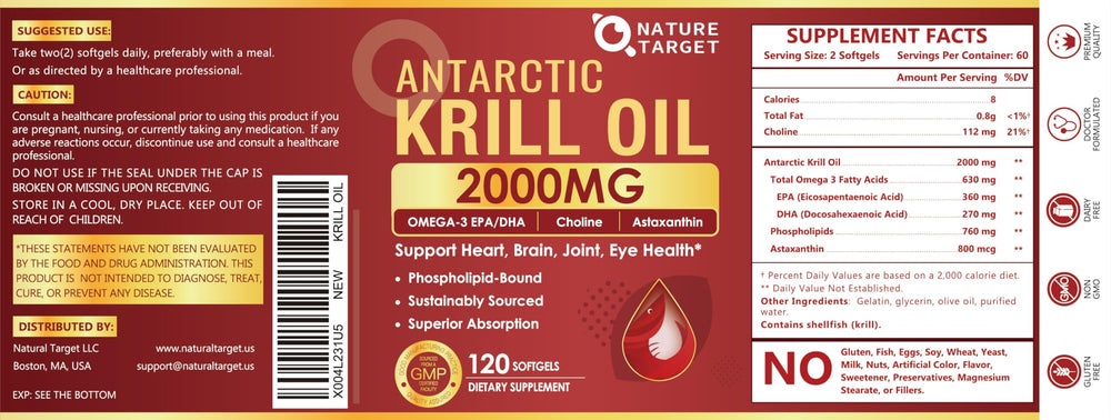 Serving directions and dosage on bottle label