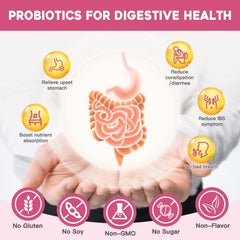 Close-up of 50B CFU probiotic strains label on packaging